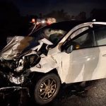 car wreckage following accident