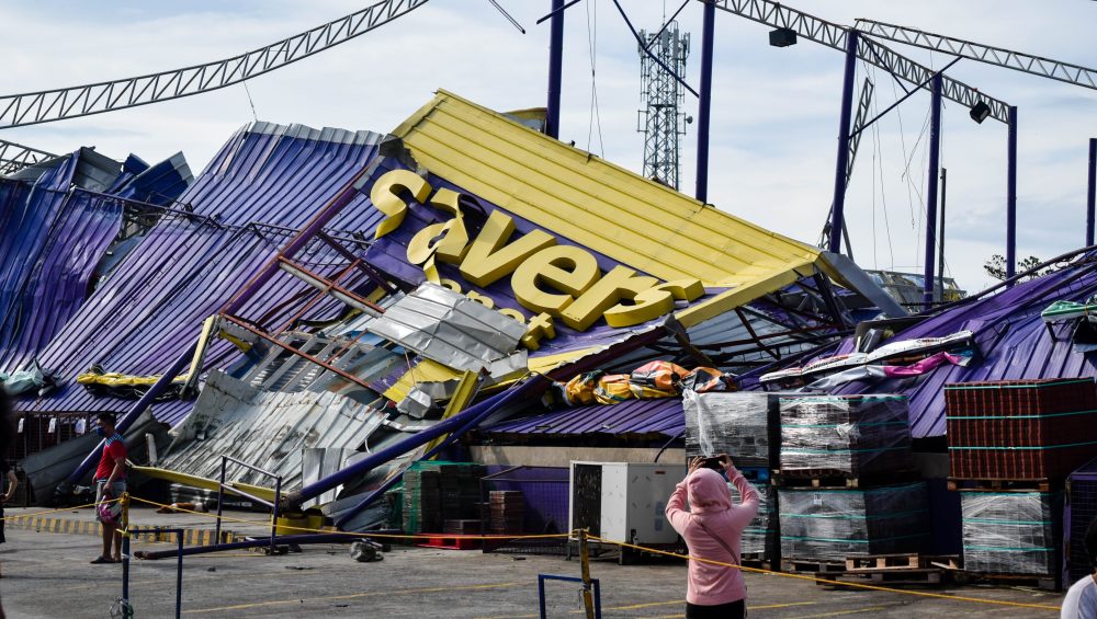 Windstorm damage business in Philippines