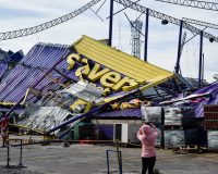 Windstorm damage business in Philippines